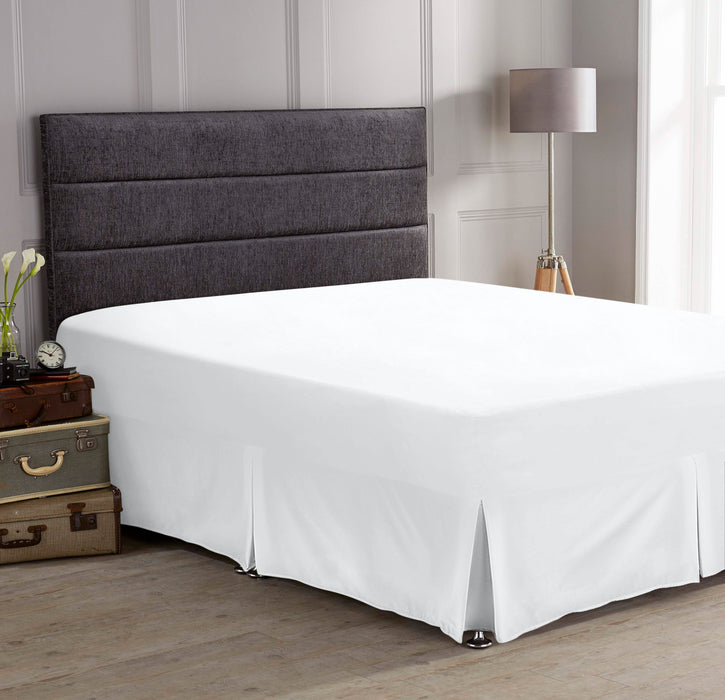 Percale Plain Dyed Valance Sheet White