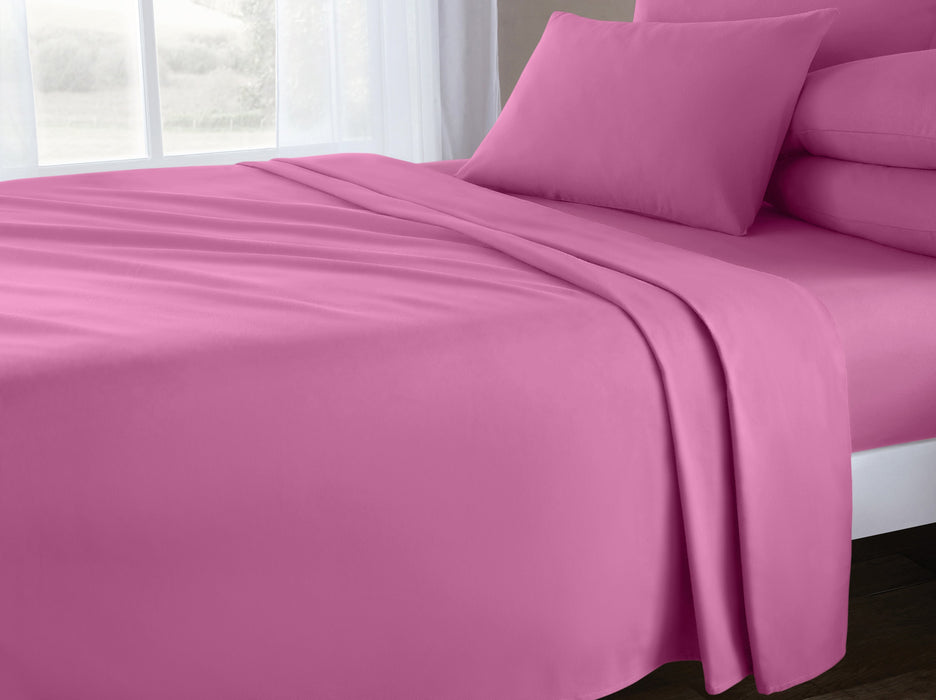 Plain Dyed Flat Sheet Cerise