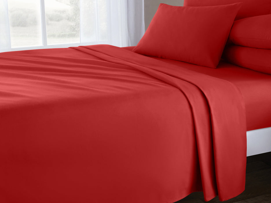 Plain Dyed Flat Sheet Red