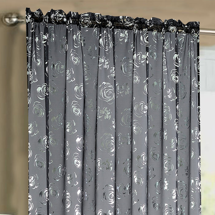 Geneva Black Slot Top Voile Panel