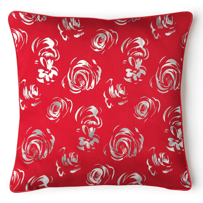 Geneva Floral Red Cushion Cover