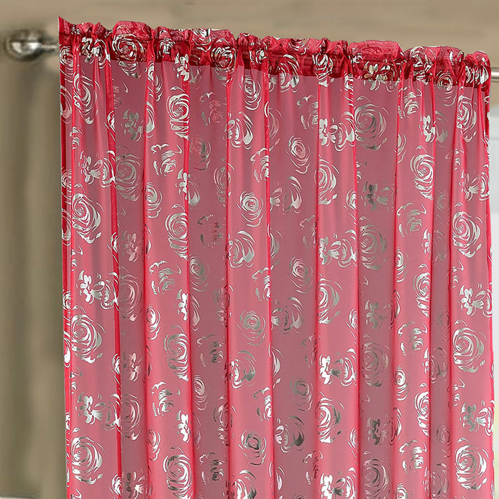 Geneva Red Slot Top Voile Panel