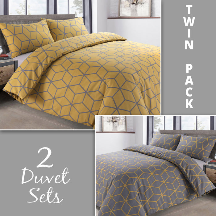 Hex Twin Pack Duvet Covers