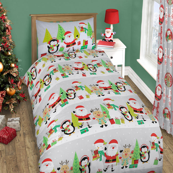 Xmas Ho Ho Ho Duvet Cover & Pillowcase Set