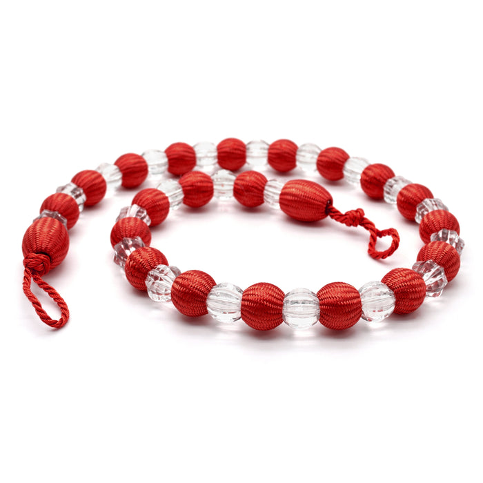 Krystal Red Beaded Curtain Tieback