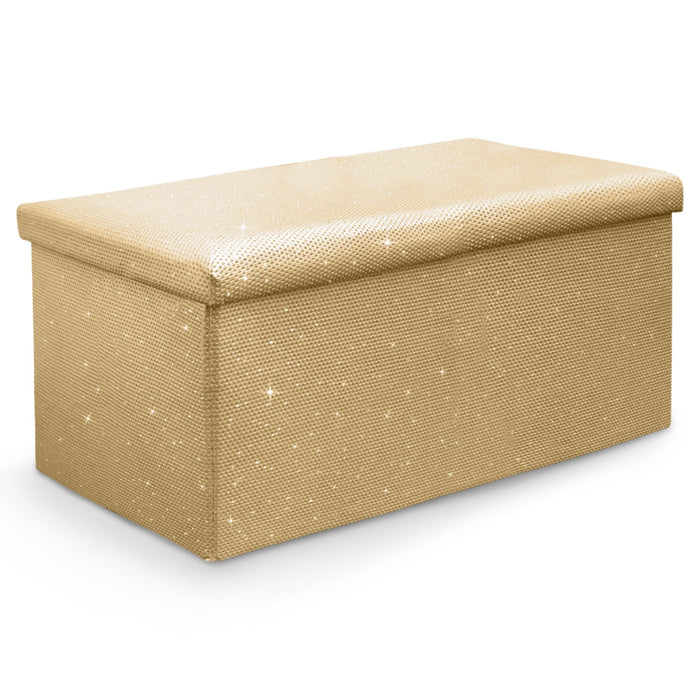 Large Ritz Glitter Storage Box Gold