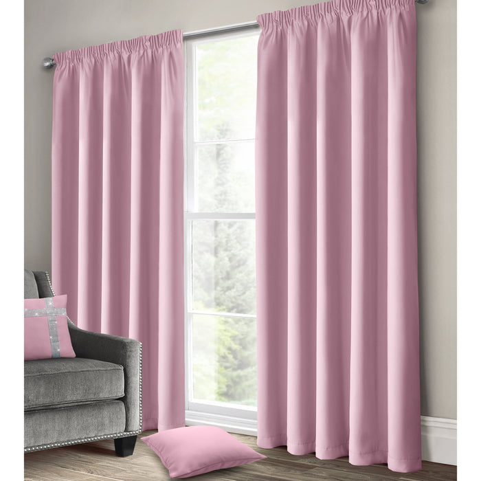 Manhattan Baby Pink Pencil Pleat Blackout Curtains