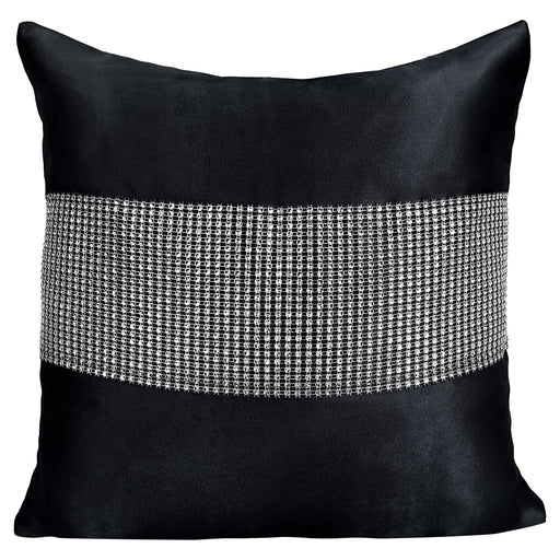 Manhattan Black Diamante Cushion Cover