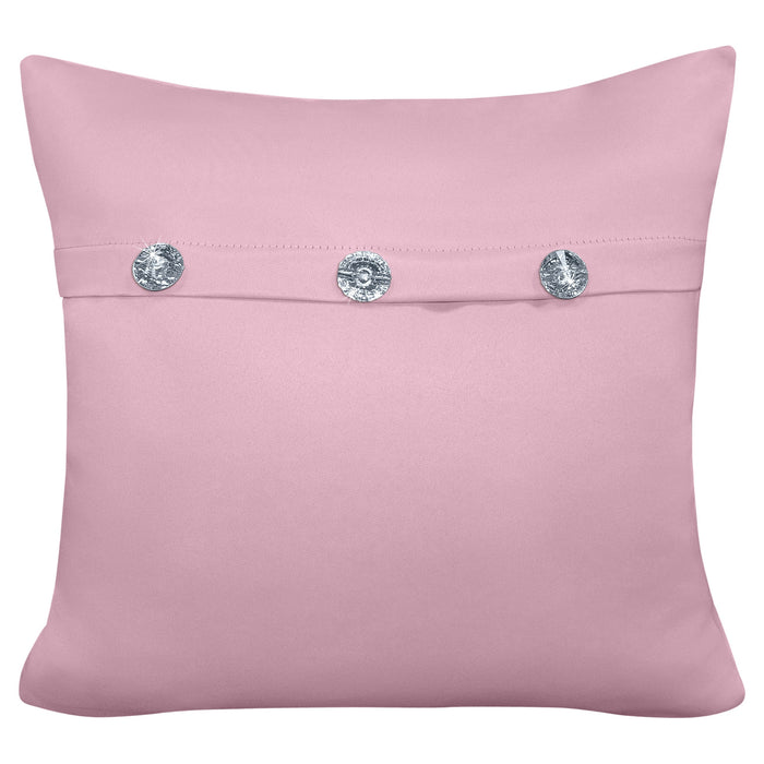 Diamante Button Pink Cushion Cover