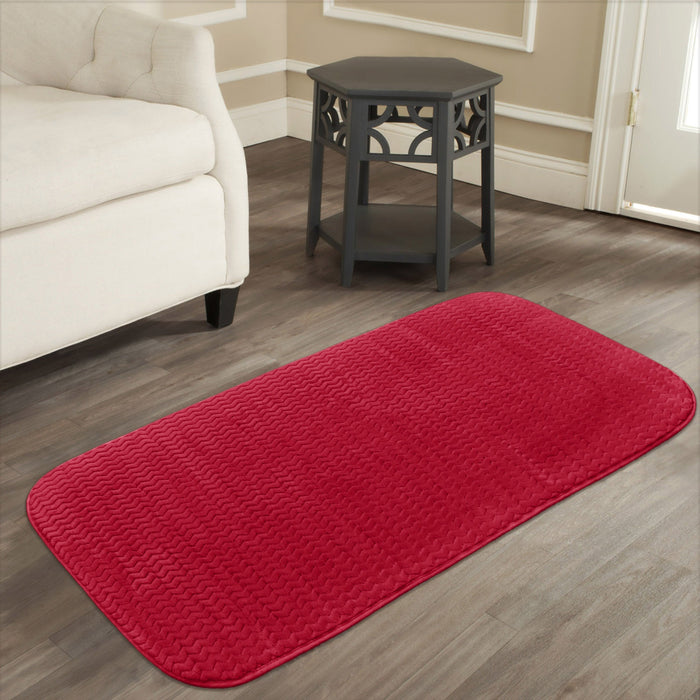 Luxury Anti Slip Moda Rug Red