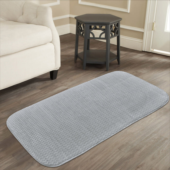 Luxury Anti Slip Moda Rug Silver