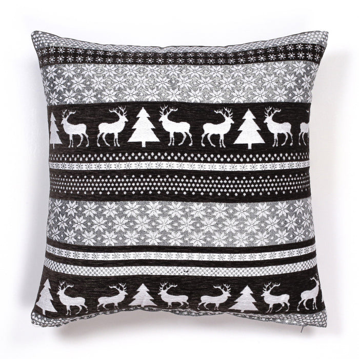 Nordic Snowflake Christmas Festive Chenille Cushion Cover