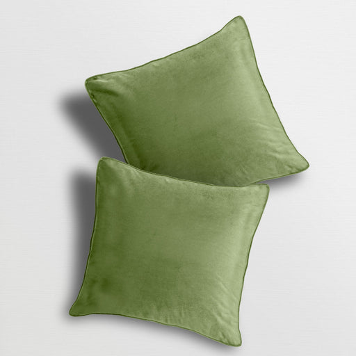 Luna Velvet Plain Lime Cushion Cover