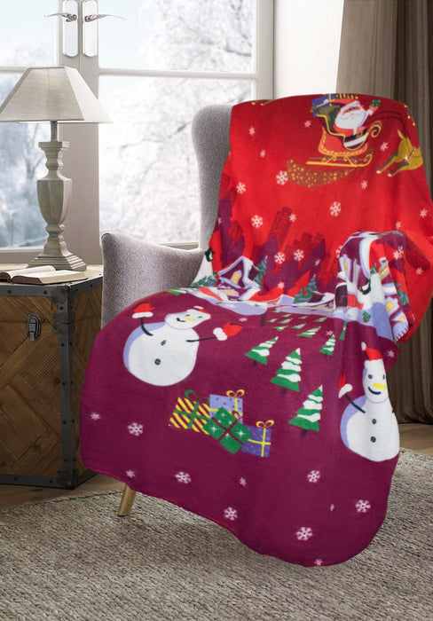 Santa and Friends Christmas Polar Fleece Blanket