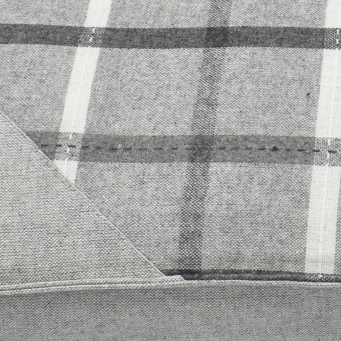 Check Stripe Lounger Pet Bed Soft Grey