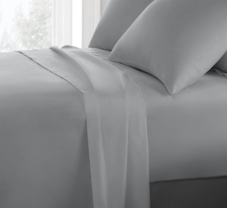 200 Thread Count Percale Flat Sheet Grey