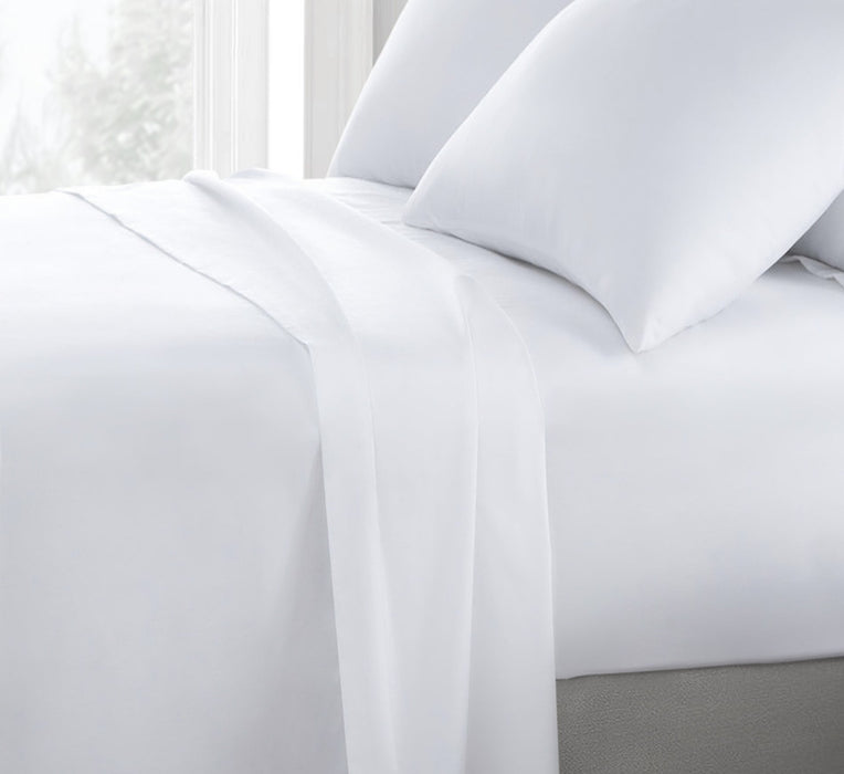 200 Thread Count Percale Flat Sheet White
