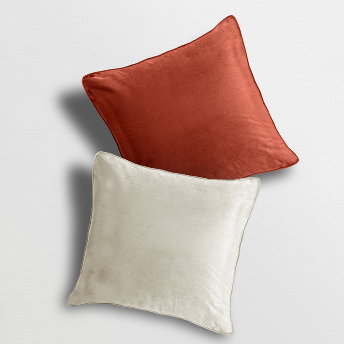 Luna Velvet Terracotta / Cream Cushion Cover