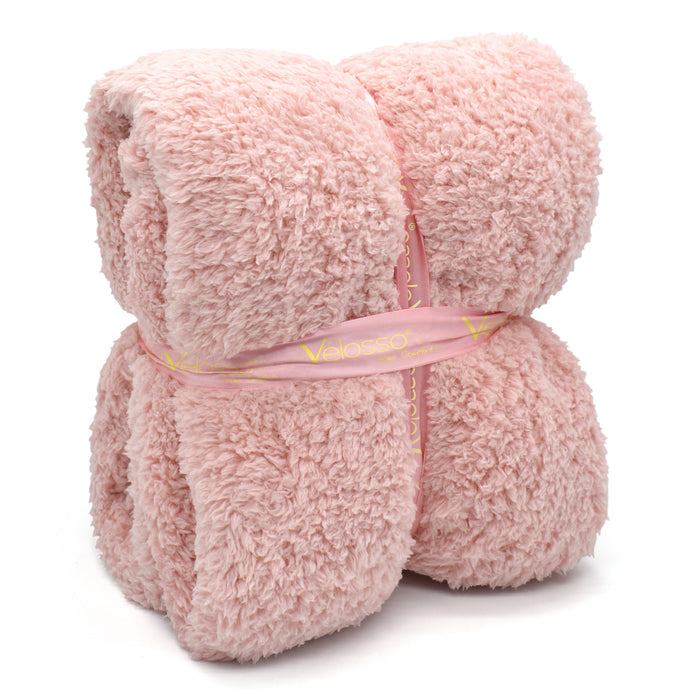 Teddy Blush Pink Sherpa Blanket