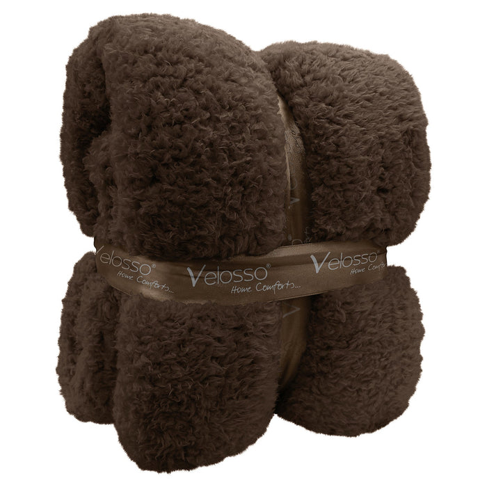 Teddy Chocolate Sherpa Blanket