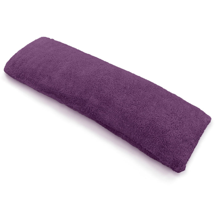 Teddy Fleece Purple Bolster Pillow Case