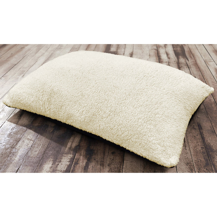 Teddy Fleece Cream Floor Cushion