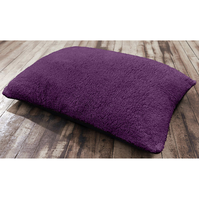 Teddy Fleece Purple Floor Cushion