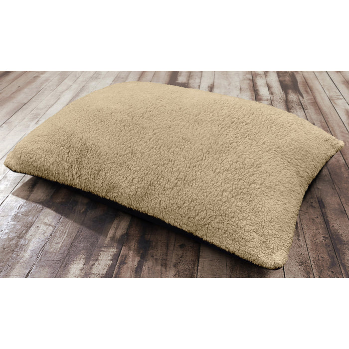 Teddy Fleece Taupe Floor Cushion