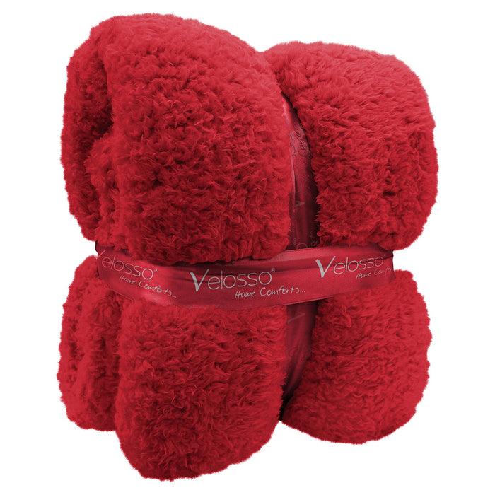 Teddy Red Sherpa Blanket
