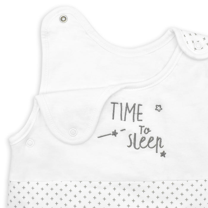 Time To Sleep Grey Cross Baby Sleeping Bag
