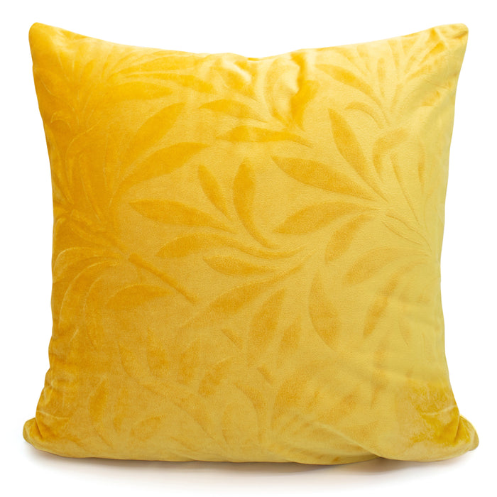 Velvet Leaf Ochre Cushion Cover