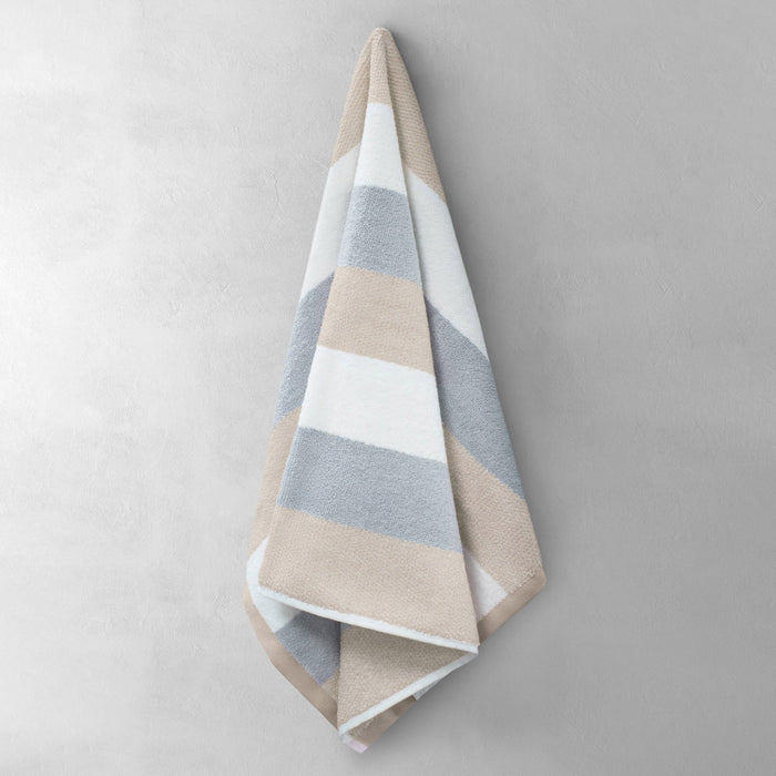 Weston 500gsm Cotton Latte Striped Towels