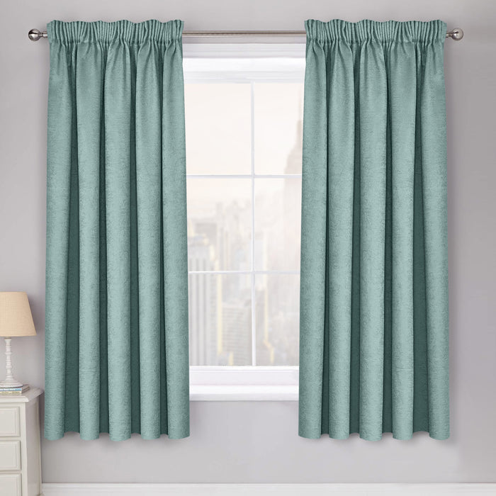 Westwood Duck Egg Dimout Pencil Pleat Curtains