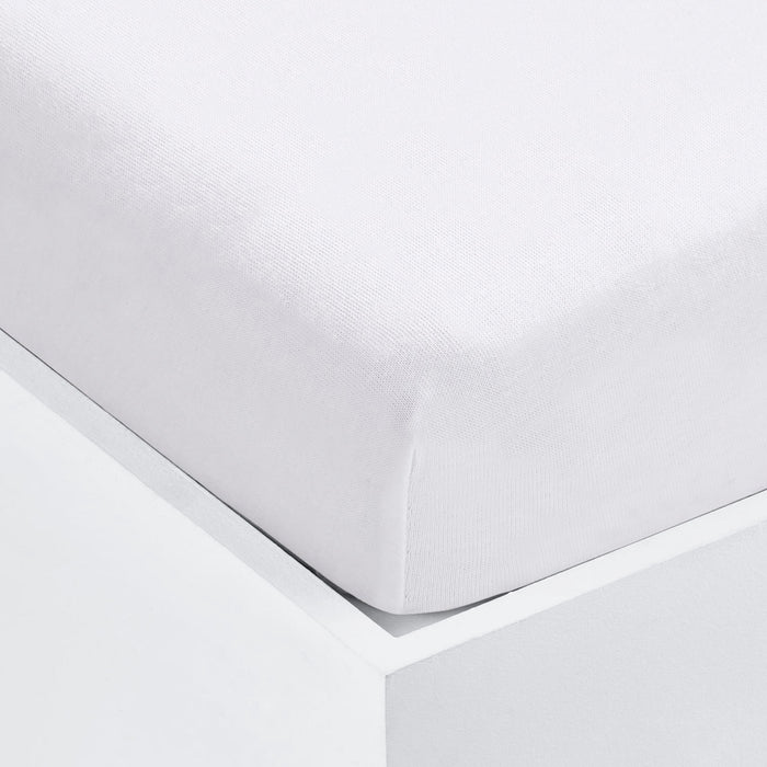 2 Pack Flannelette Flat Sheets White