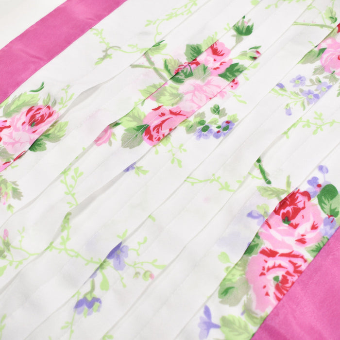 Yvette Floral Pleated Duvet Cover & Pillowcase Set